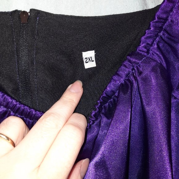 Purple Satin Lorena dress - Picture 2 of 4